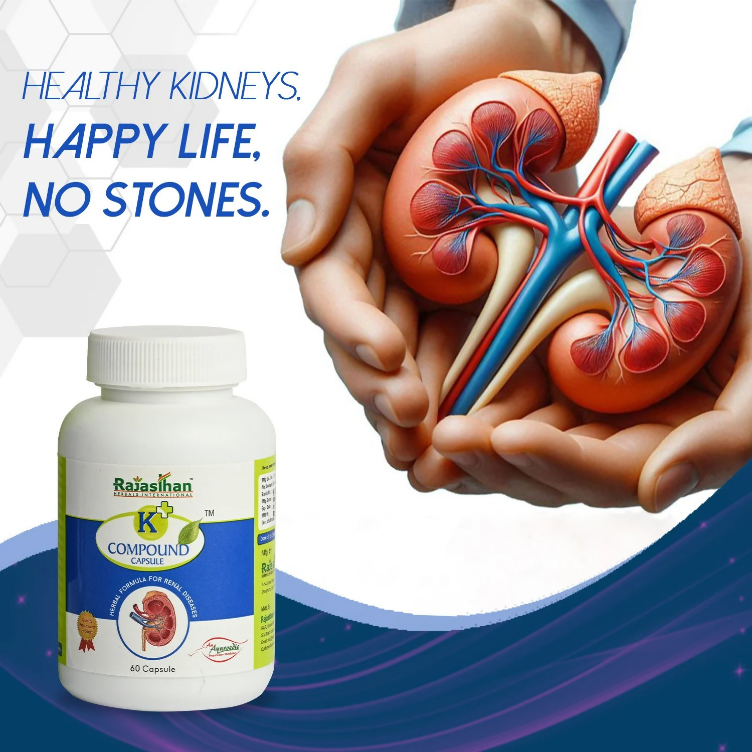 Rajasthan Herbals K+ Compound Capsules | Swadesiicart