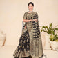 Black Viscose Weaving Designer Saree - Vandini