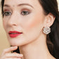 Flower Diamond Earrings- Ruby Raang | Swadesiicart