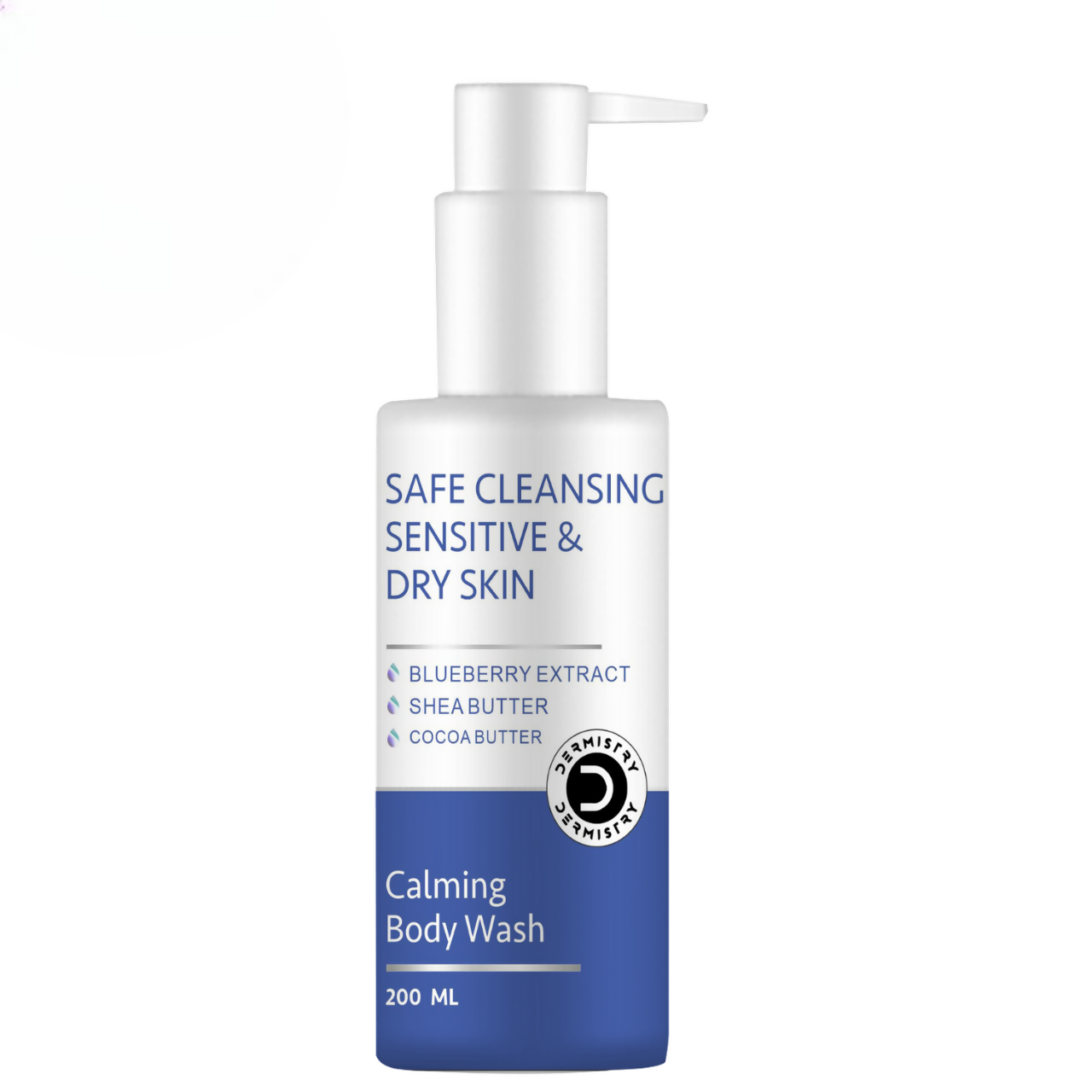 Dermistry Sensitive & Dry Skin Care Calming Soothing Body Wash Safe Soap Free Cleanser Blue Berry - Swadesiicart