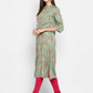 NOZ2TOZ Women Light Green Rayon Kurta (1Pc) - Swadesiicart