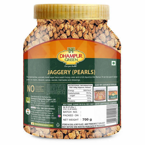 Dhampur Green Jaggery Pearls | Swadesiicart