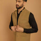 Even Apparels Pure Wool Nehru Jacket - Beige | Swadesiicart