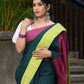 Beatitude Green Cotton Handloom Saree