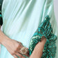 Vastranavya Electric Blue Mandalaa Print Freehand Ready to Wear Saree | Swadesiicart