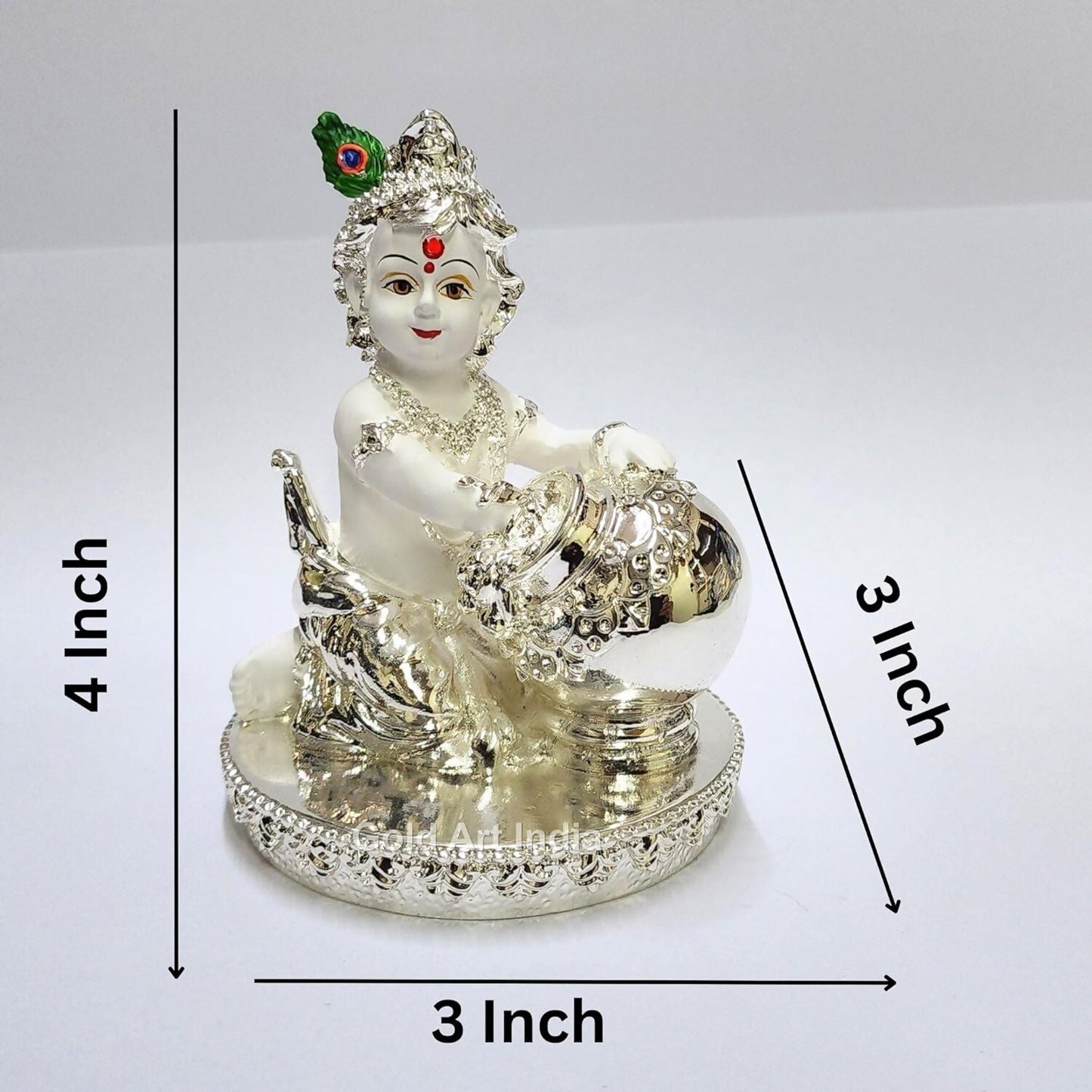 Gold Art India Makhan Krishna Idol - Swadesiicart