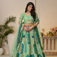 Kesar Fab Green Banarasi Silk Embroidered Lehenga | Swadesiicart