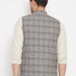 Even Apparels Brown Merino Men Woven Nehru Jacket PW729 | Swadesiicart