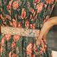 Janasya Green Georgette Floral Kurta & Bottom | Swadesiicart