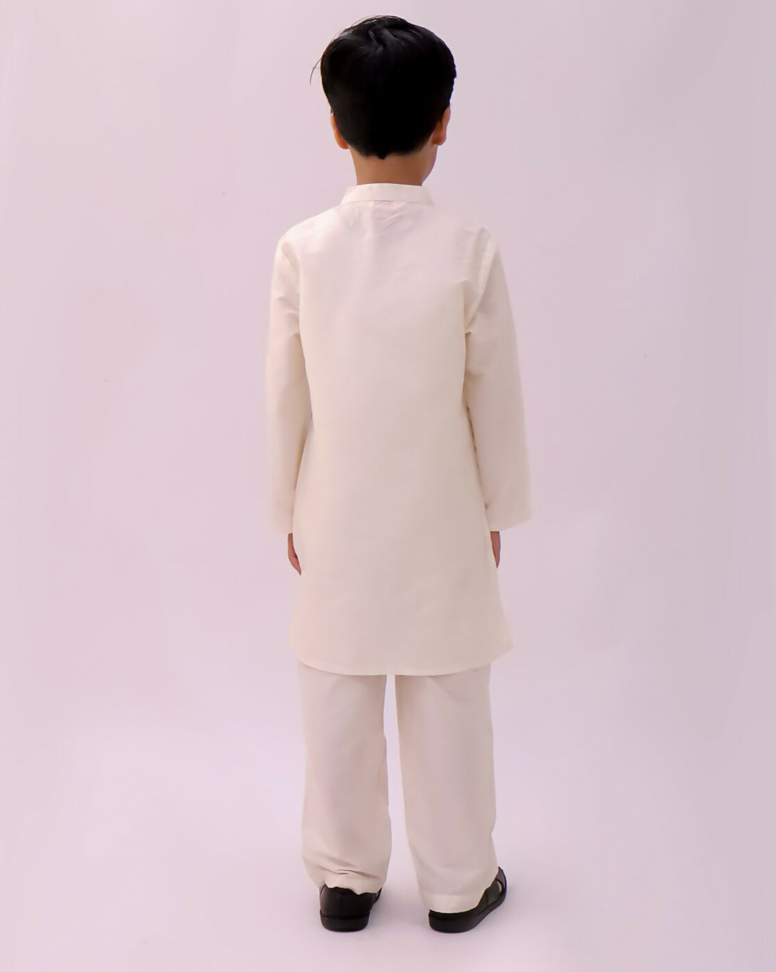 Lil Drama Genda Phool White Kurta and Pant with Mustard Jacket Set for Boys | Swadesiicart