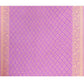 Joban Fashion Dark And Light Lilac Crepe Chiffon Pure Handloom Banarasi Silk Saree | Swadesiicart