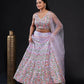 Jyoti Fashion Women's Light Purple Heavy Satin Silk Sequins with Thread Embroidered Designer Lehenga Choli Set | Swadesiicart