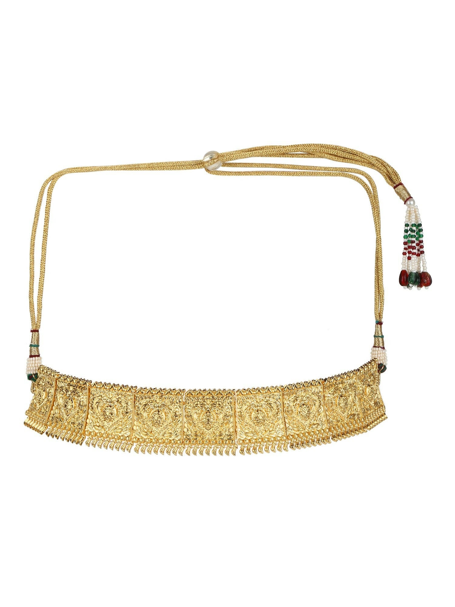 Golden Choker- Ruby Raang | Swadesiicart