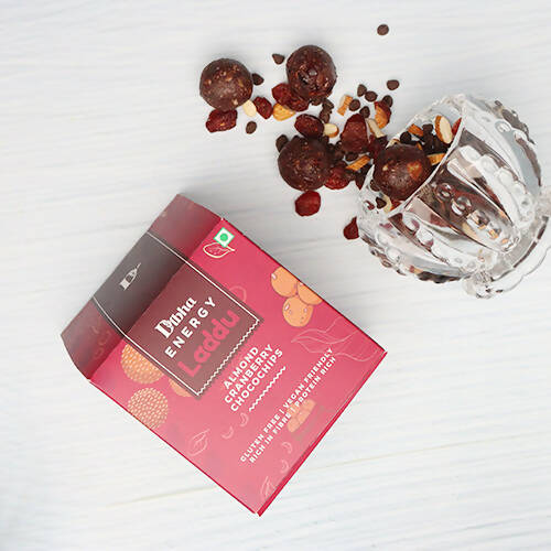 Dibha Almond Cranberry Choco Chips Laddu (Gluten-Free, Vegan, No Added Sugar) | Swadesiicart