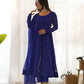 Joban Fashion Royal Blue Kurta Set Georgette Sequence Embroidery Work - Swadesiicart