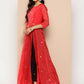 Ahalyaa Womens Kurta Set - Red | Swadesiicart