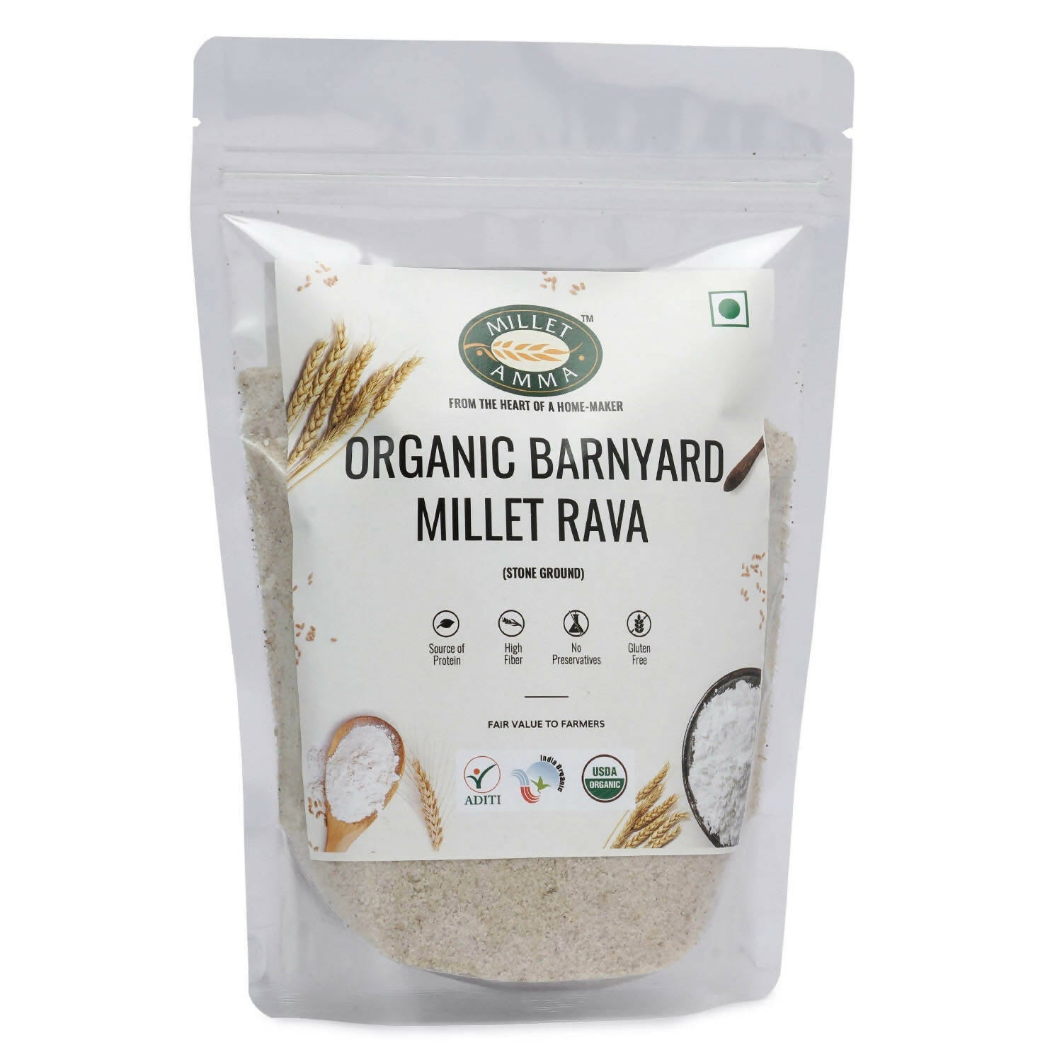 Millet Amma Barnyard Millet Rava (Suji) - Swadesiicart