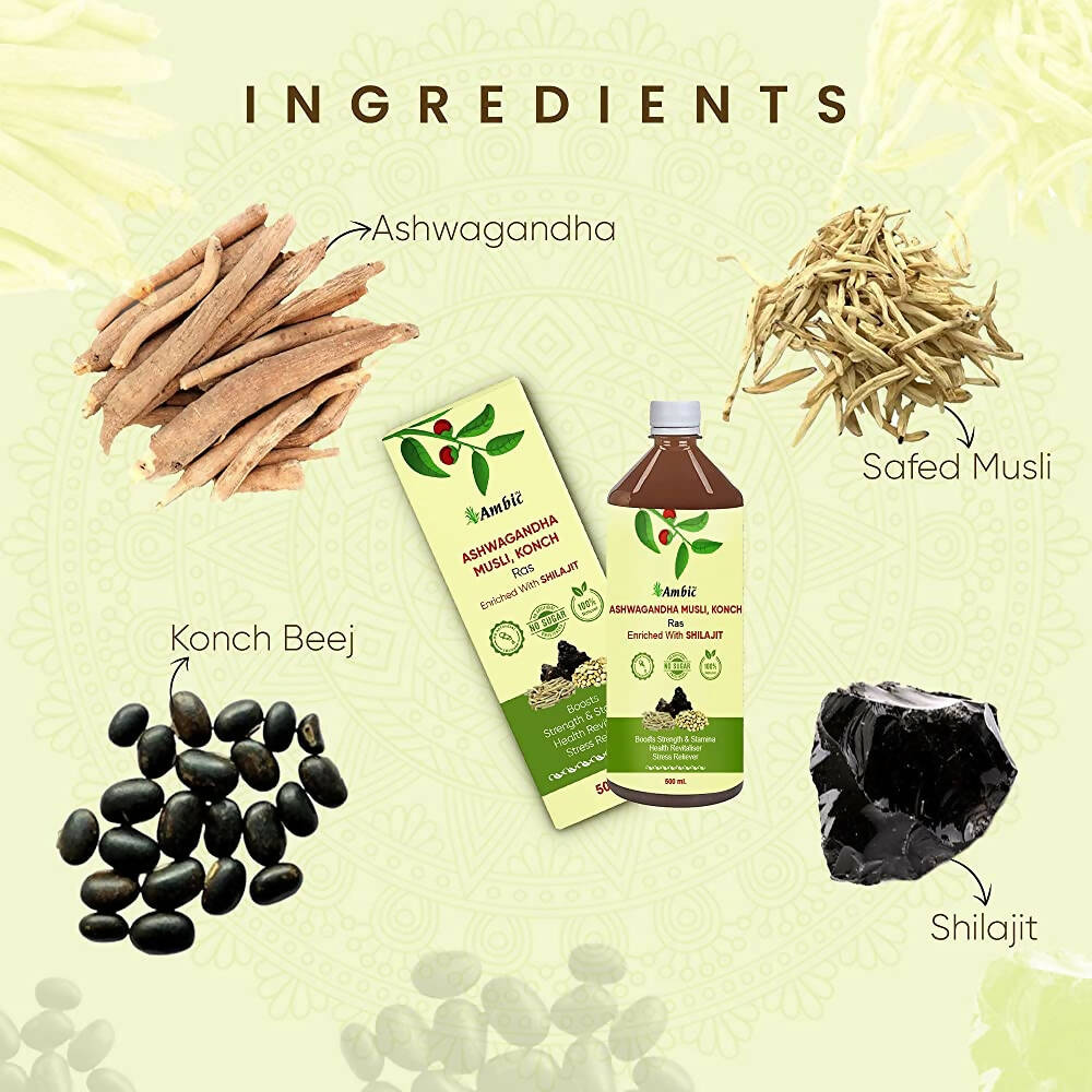 Ambic Ashwagandha Safed Musli, Konch Ras | Swadesiicart
