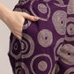 Aavyora Women's Purple Abstract Printed Pure Cotton Co-ord Set - Swadesiicart
