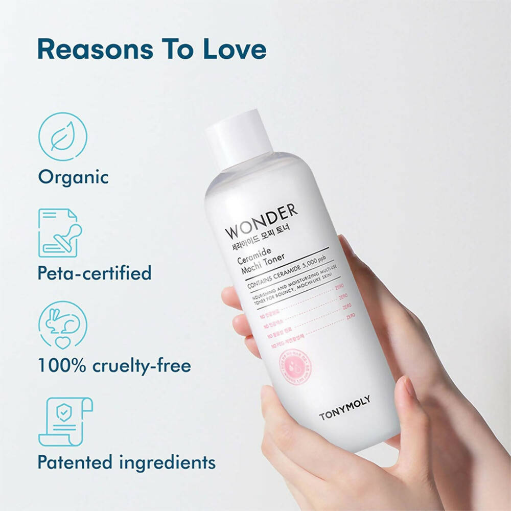 Tonymoly Moisturising Wonder Ceramide Mochi Toner - Korean Skincare | Swadesiicart