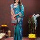 Lorenvalley Fashion Rama Soft Silk Woven Design Zari Weaving Saree - Swadesiicart