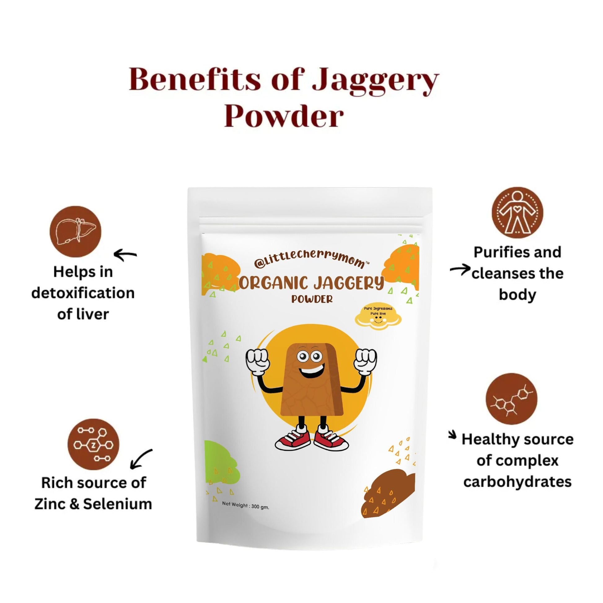 Littlecherrymom Organic Jaggery Powder | Swadesiicart