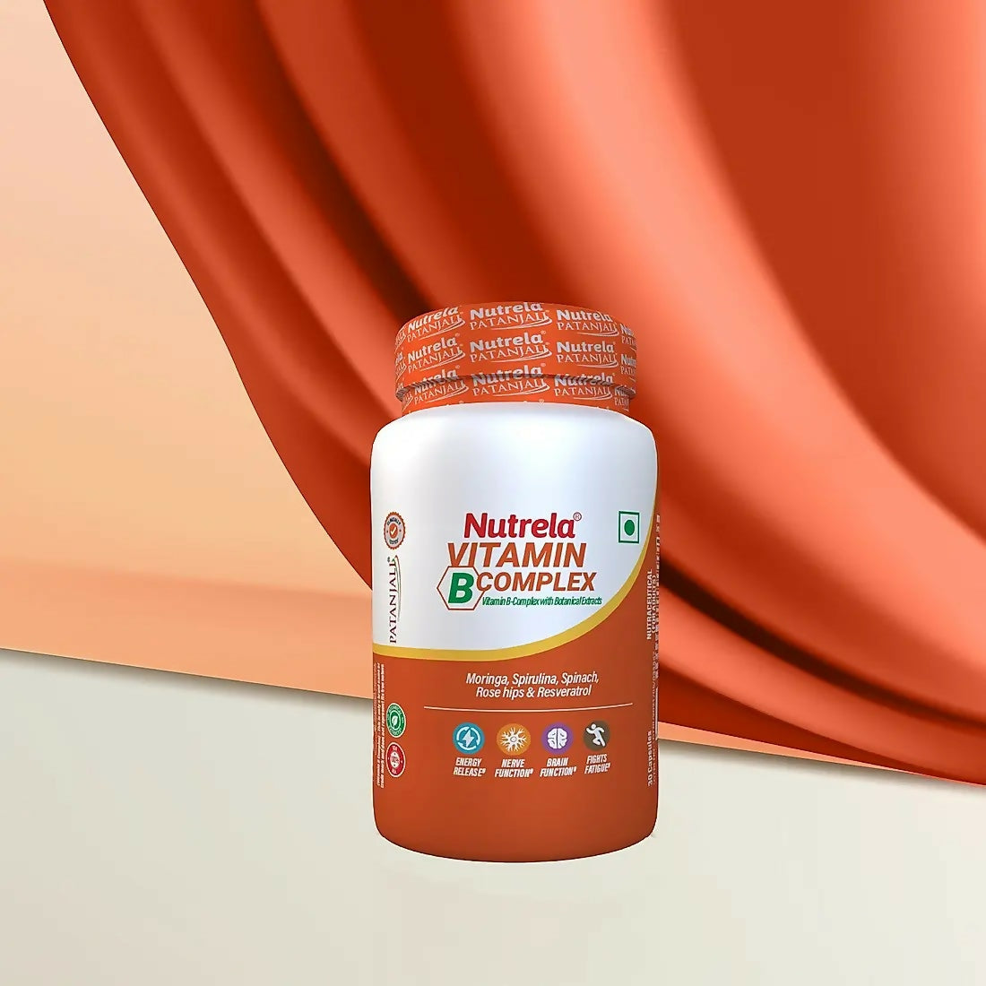 Patanjali Nutrela Vitamin B-Complex Capsules | Complete B Vitamins for Energy & Nerve Health - Swadesiicart