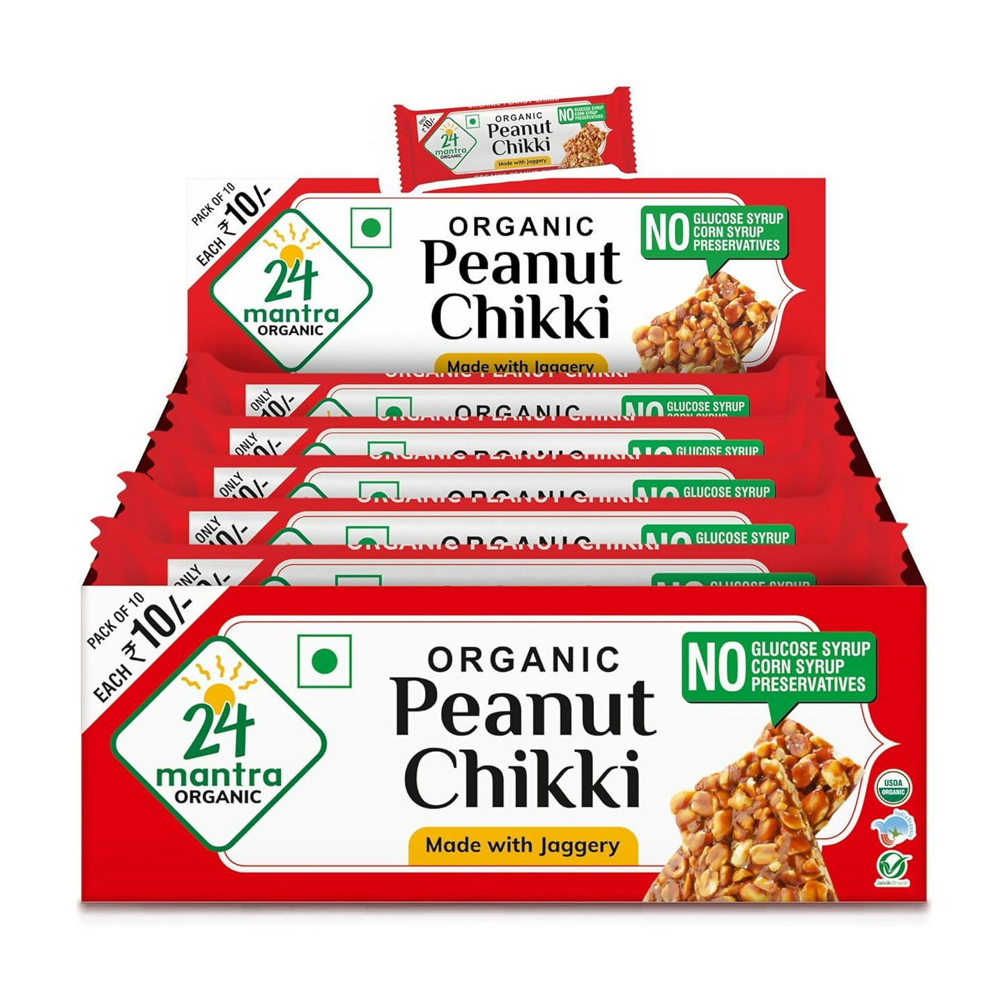 24 Mantra Organic Peanut Chikki | Swadesiicart