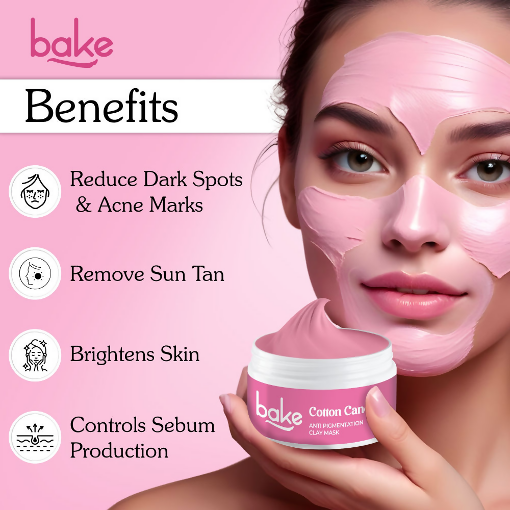Bake Cotton Candy Anti Pigmentation Clay Mask With Alpha Arbutin | Swadesiicart