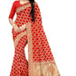 Vamika Weaving Banarasi Jacquard Saree - Red | Swadesiicart