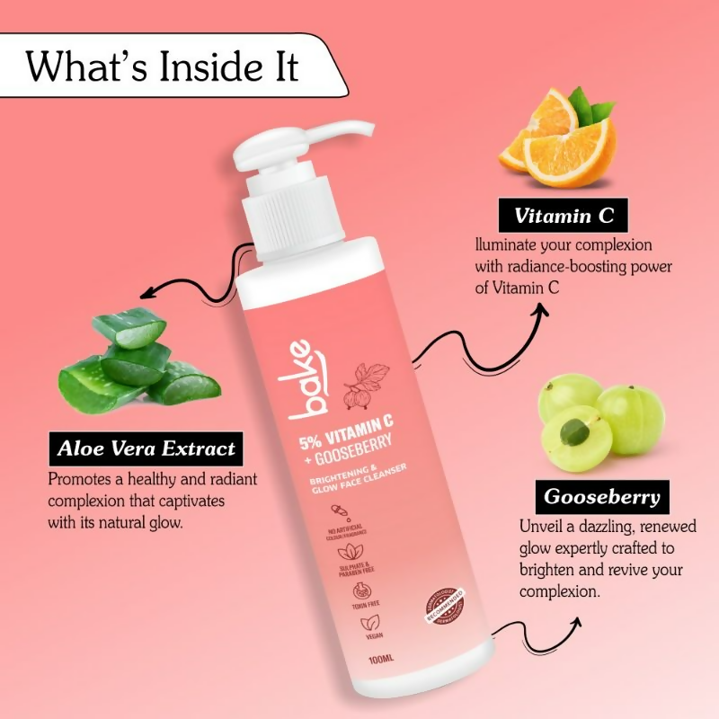 Bake 5% Vitamin C Face Cleanser | Swadesiicart