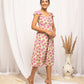 FIORRA Women's Pink Georgette Floral Printed Dress - Swadesiicart
