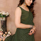 Aafreen Partywear Designer Green Rangoli Silk Fancy Saree