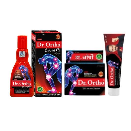 Dr. Ortho Ointment, Strong Oil & Capsules Combo - Divisa Herbals