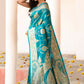 Joban Fashion Teal Green Banarasi Soft Pure Handloom Banarasi Silk Saree | Swadesiicart