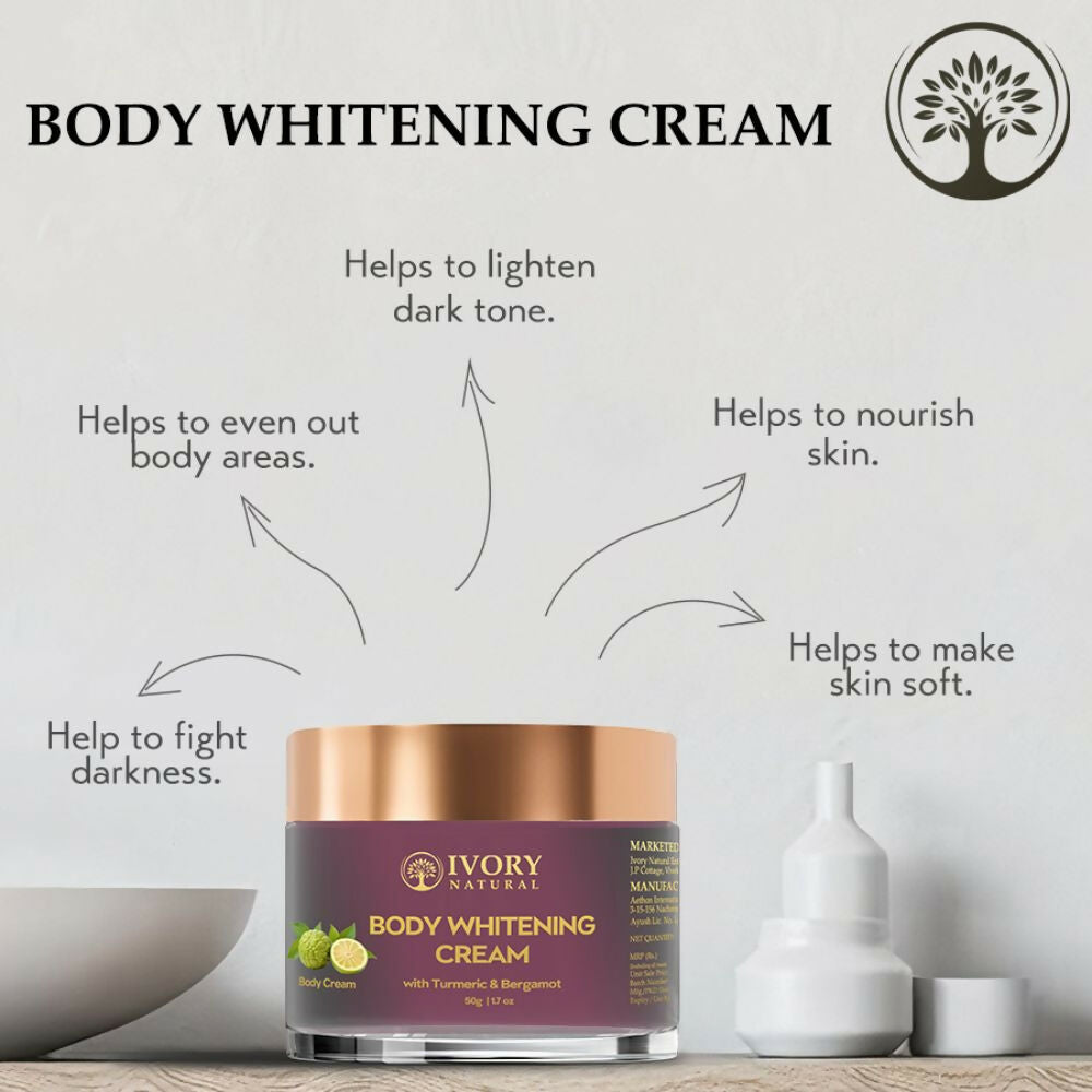 Ivory Natural Body Whitening Cream - Achieve Even Skin Tone And Smooth Texture For A Radiant Glow | Swadesiicart
