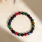 Red Carnelian, Lapis Lazuli, Amethyst and Green Avanturine Multicoloured Cyrstal Beads bracelet - Ruby Raang | Swadesiicart