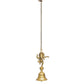 eCraftIndia Golden Brass Dancing Ganesha Idol Wall Hanging Bell With Chain | Swadesiicart