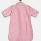 Ahalyaa Pink Poly Silk Solid Kids Kurta with Printed Pant Set For Girls | Swadesiicart