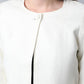 Even Apparels White 100% Viscose Open Front Statement Women's Jacket | Swadesiicart