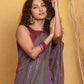 Very Much Indian Designer Mul Cotton Handloom Saree with Sequins - Dual Tone Lavender | Swadesiicart