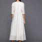 Ahalyaa Women's Traditional wear Ethnic Dress - Off White | Swadesiicart