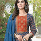 BulBul Aaliya Classic Cotton Navy Kurta Set with Dupatta - Swadesiicart