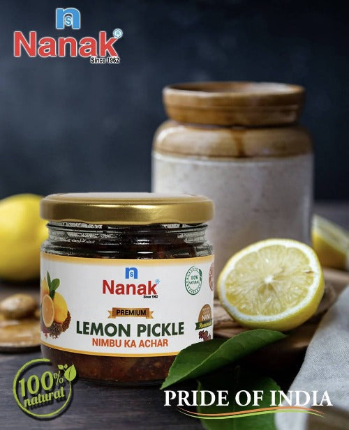 Nanak Homemade Lemon Pickle,300g-[Less Oil & Salt] [Sweet & Sour] - Swadesiicart