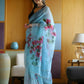 Vamsee Dhruti2 Sky Organza Saree - Swadesiicart