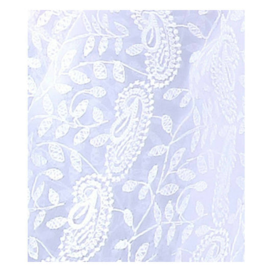 Akarshan viscose Lukhnowi Chikankari Anarkali kurta with Leggings - White | Swadesiicart