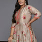 Ahalyaa Women's Traditional wear Kurta Set - Tan | Swadesiicart