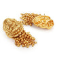 Gold-Polished Pearls Beaded Temple Jewellery Set - Ruby Raang - Swadesiicart