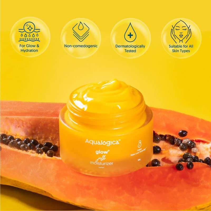 Aqualogica Glow+ Jello Moisturizer With Vitamin C & Papaya, Brightens & Hydrates - Limited Time Offer - Swadesiicart