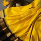 DEIANA'S Beautiful Designer Golden zari Soft Lichi Silk Saree - Yellow - Swadesiicart